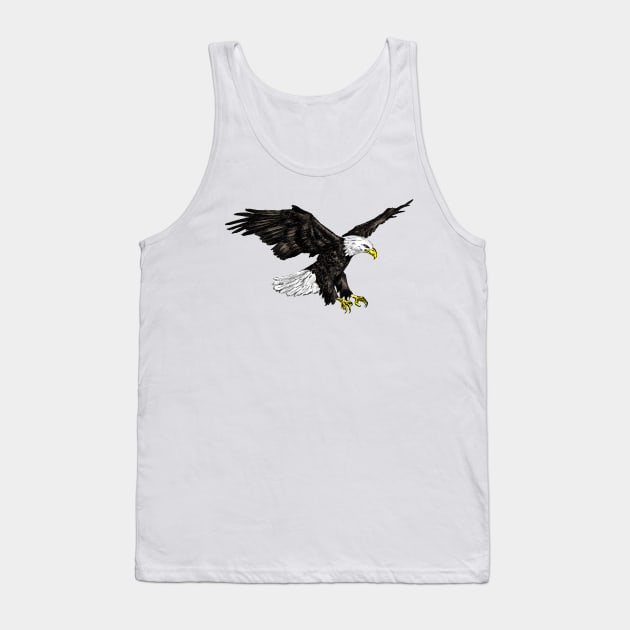 Bald Eagle Print Tank Top by rachelsfinelines